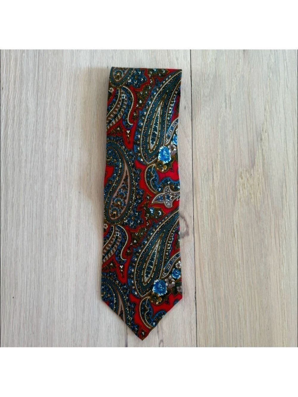 Robert Stock Colorful Red Paisley Tie